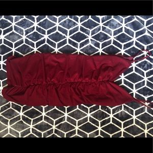 Red crushed velvet dress- Never Worn!